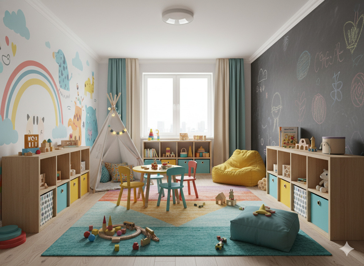 Colorful children's playroom